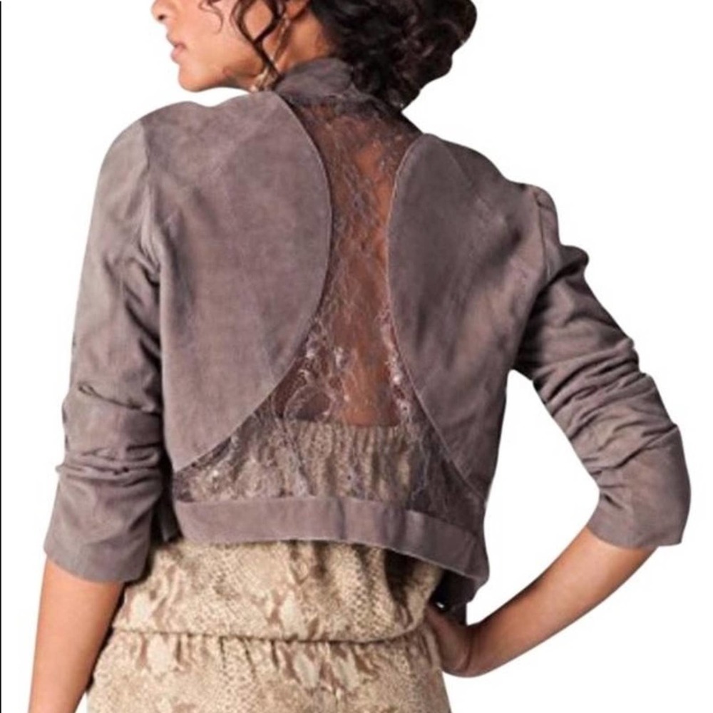 Haute Hippie Lace Cropped Jacket